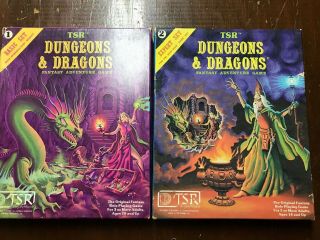 Vintage 1981 D&d Dungeons And Dragons Adventure Game Basic & Expert Set Tsr