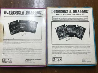Vintage 1981 D&D Dungeons and Dragons Adventure Game Basic & Expert Set TSR 2