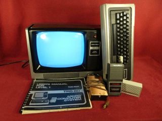 VINTAGE 1978 RADIO SHACK TANDY TRS - 80 MICRO COMPUTER SYSTEM PC W/ MONITOR, 3