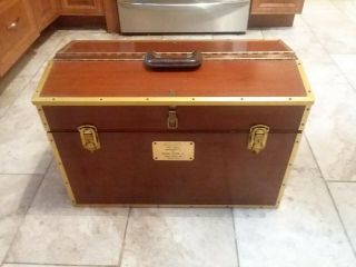Custom Red Wood Muskie Hang Bait Lure Box Probox Tackle Co Vintage Guide Model