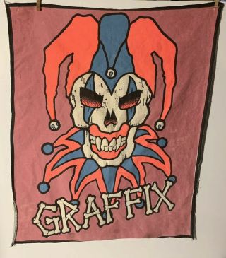 Rare 1990 Graffix Bong Tapestry Vintage Collectaible Black Light Banner Flag 420