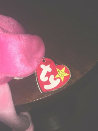 RARE 1995 “Pinky” Beanie Baby,  Condition—Fresh Out Of Storage 2