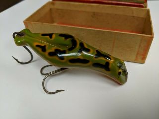 Vintage Antique Heddon Dowagiac Minnow 3400 Luny Frog Fishing Lure Box Insert 2