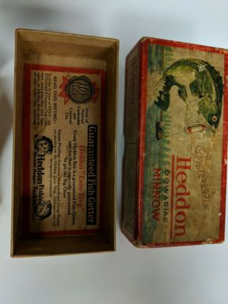 Vintage Antique Heddon Dowagiac Minnow 3400 Luny Frog Fishing Lure Box Insert 4