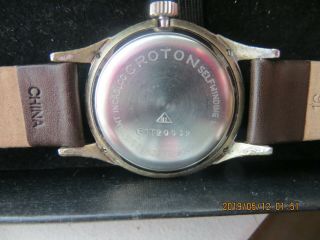 Men ' s CROTON Vintage watch with a functioning Swiss made 25 Jewel Automatic Mov. 3
