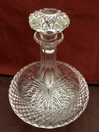 Vintage Galway Irish Lead Crystal Ship’s Decanter With Stopper Signed