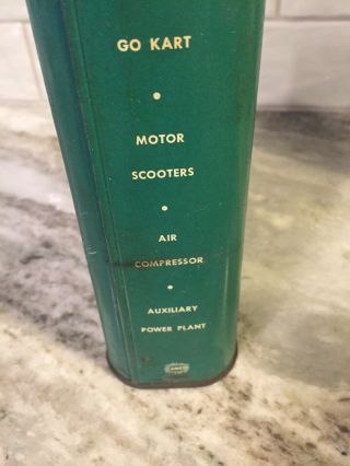 Vintage RealFilm Outboard Motor Oil Can Great Graphics Rare Flat Imperial Quart 6