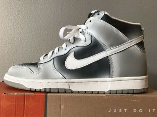 Ds 2003 Nike Dunk High Premium Haze White/black Sz 11 Rare Grail Sb Supreme