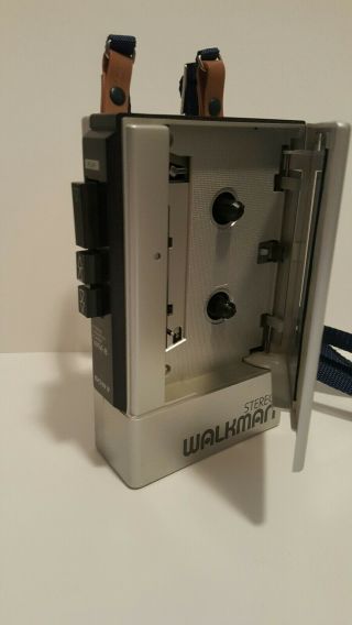 Vintage SONY WALKMAN WM - 8 Personal Portable Stereo Cassette Tape Player,  Strap 2