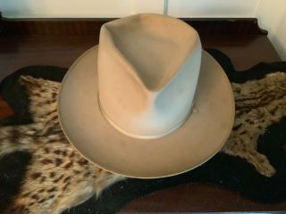 Rare Vintage Stetson One Hundred 100x Beaver Open Road Size 7 1/8 W/ Orig Box