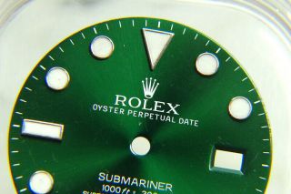 Rare Factory Rolex Submariner 116610LV Green HULK Watch Dial 2