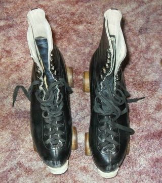 Vintage Riedell Chicago Custom Roller Skates Leather Shoes Boots Size 8 Redwing 2