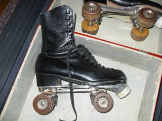Vintage Riedell Chicago Custom Roller Skates Leather Shoes Boots Size 8 Redwing 3