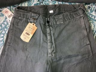 $285 Rrl Ralph Lauren Double Rl Repaired Vintage Work Trousers Pant Jean 32 X34