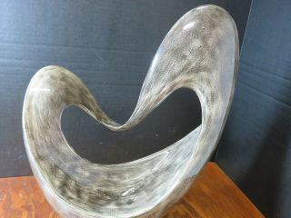 Vintage LP Designs High Lacquer Gray Abstract Art Sculpture Compressed Wood Exc 5