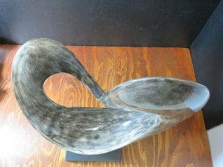 Vintage LP Designs High Lacquer Gray Abstract Art Sculpture Compressed Wood Exc 6