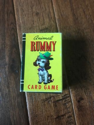 Animal Rummy Card Game,  By Whitman Publishing,  A Peter Pan Card Game,  (43 Cards)