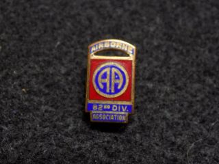 Wwii Us Army Veterans 82nd Division Airborne Association Lapel Pin