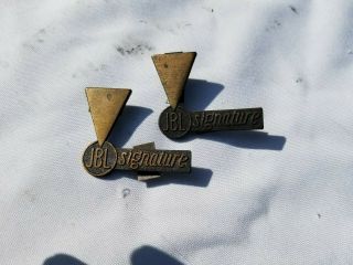 Pair Vintage Jbl Signature Badges