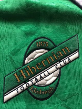 CLASSIC RARE 1989 VINTAGE ADIDAS XS HIBERNIAN FC HOME FOOTBALL SHIRT EDINBURGH 2