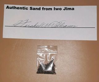 Iwo Jima Sand Certified By Medal Of Honor Receiver Ready For Framing