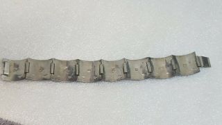 Vintage Peruvian 925 Sterling Silver and 18K Gold Link Inca Bracelet Peru 4