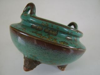 VERY FINE QUALITY GOOD CHINESE BOWL / CENSER ROBINS EGG JUN GLAZE RARE 5