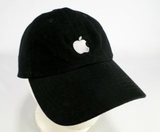 Apple Computers Dad Hat Cap Steve Jobs Macintosh Mac Black Vtg 1990 
