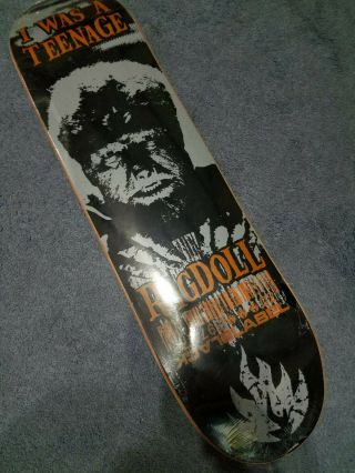 Nos 2002 Black Label Ragdoll Scalamere Funeral Series Skateboard Deck Creature