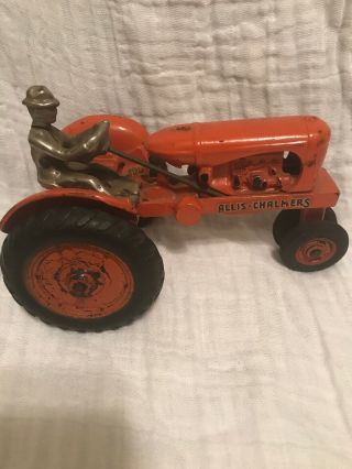 SCARCE ARCADE CAST IRON TOYS ALLIS - CHALMERS TRACTOR RARE 1930s 40s BEAUTY HTF 2