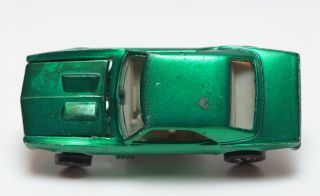 B11 Vintage Mattel Hot Wheels Redline 1968 US Green Custom Camaro White Interior 3