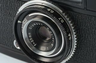 【Very Rare 】Olympus - Pen W Half Frame Black Camera With E.  Zuiko - W 25mm F2.  8 Lens 9