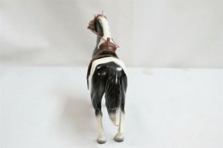 Vintage Japanese Hong Kong Poncho Black White Toy Horse with Saddle 2