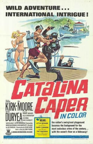 Deep Sea Scuba Diving One Sheet Catalina Island Caper 1967 Movie Poster