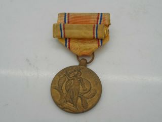Wwii Usa American Defense Service Medal With Lapel Pin Us Army Military Ww2