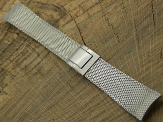 NOS Kreisler Stelux Vintage Stainless Steel Mesh Watch Band 17.  5mm 11/16 