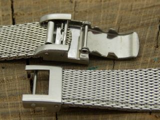 NOS Kreisler Stelux Vintage Stainless Steel Mesh Watch Band 17.  5mm 11/16 