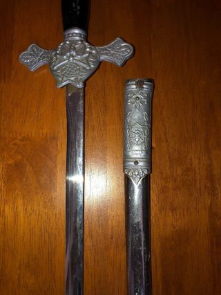 Vintage Knights of Columbus Ceremonial Sword Scabbard/Sheath Catholic Fraternal 3