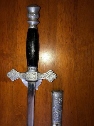Vintage Knights of Columbus Ceremonial Sword Scabbard/Sheath Catholic Fraternal 6