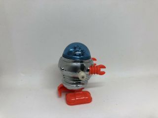 Vintage 1977 Tomy Toy Windup Silver And Blue Robot 4