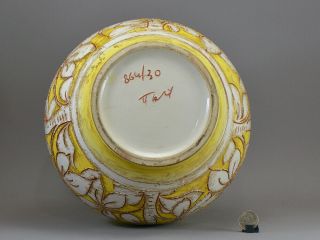 Rare Bitossi Italian Vase Mid - Century Modern Yellow White Sgraffito Flower 5