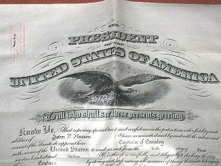 ANTIQUE 1913 U.  S.  MILITARY COMMISSION DOCUMENT SIGNED PRESIDENT WOODROW WILSON 2