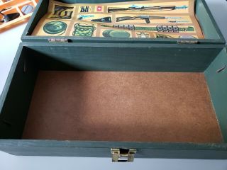 Vintage Gi Joe 1964 Foot Locker with Tray,  Gear and Sticker Hasbro 5