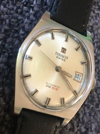 Vintage Late 1960’s TISSOT Automatic PR516 Gents Swiss Watch Quickset Date 6