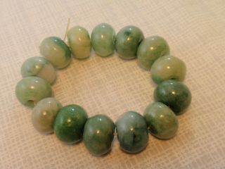Vintage Fine Chinese Large Green/white Jade Jadeite Bracelet 100 Grams 7 " Nr