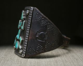 Vintage Native American Zuni Turquoise Sterling Silver Ketoh Bracelet 3