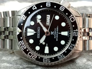 Vintage Seiko Diver 6309 - 7290 Black Padi Mod Slim Turtle Automatic Men Watch 481