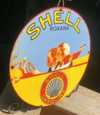 VINTAGE SHELL ROXANA OIL COMPANY 11 3/4 