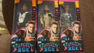 Nib Vintage 1991 Rapper: Vanilla Ice Doll W/ Silver V On His Shirt Thq