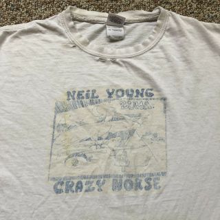 RARE VINTAGE NEIL YOUNG T - shirt XL Zuma Crazy Horse Music Tour Wow 2